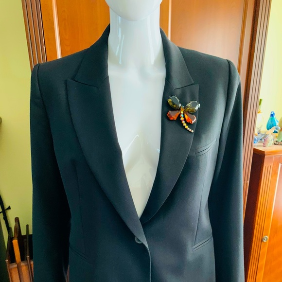 Beatiful crystal glass butterfly brooch pin back - Picture 3 of 11